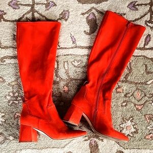 Jeffrey Campbell Orange Twiggy Boots